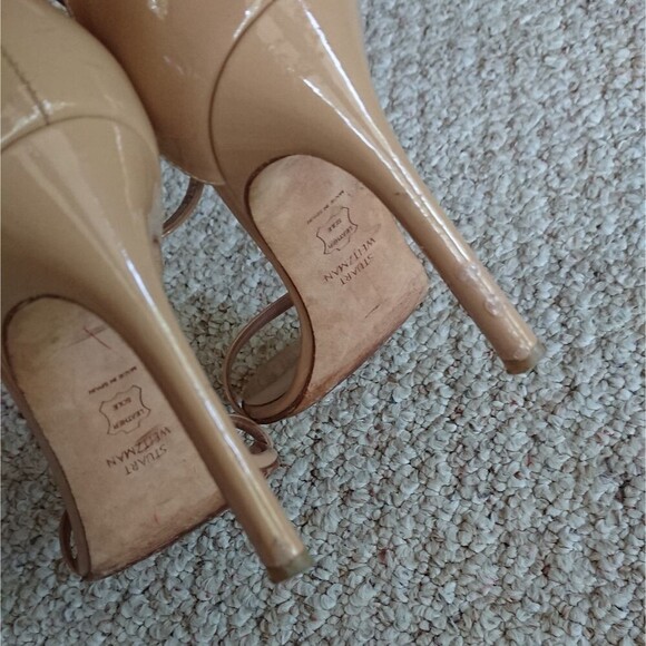 Stuart Weitzman Nudistsong Minimalist Leather Sandals size 36.5 - Picture 15 of 16